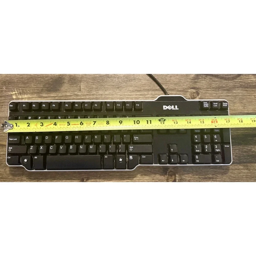 Dell Keyboard L100 Wired USB Full Size Black Silver Office PC